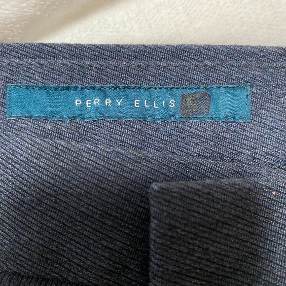 Perry Ellis Men's Charcoal Dress Pants 34x32 Flat Front Style 43HB7304 - Picture 3 of 8